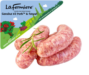 La Fermiere™ Genuine NZ Pork & Fennel Sausages (6 per pack)