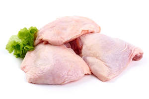 Chicken: Chicken Thigh Cutlets Skin On Bone In 500g