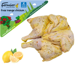 Fermier Free Range Chicken: Fermier™ Free Range Glazed Lemon & Herb Butterflied Chicken Size 13