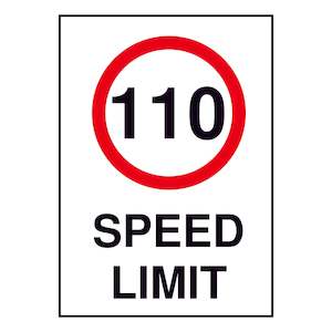 Speed Limit Signs: 110KM Speed Limit