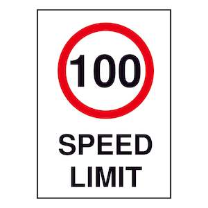 Speed Limit Signs: 100KM Speed Limit