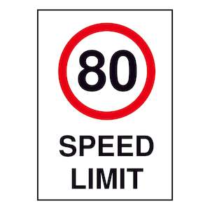 Speed Limit Signs: 80KM Speed Limit
