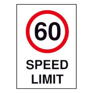 Speed Limit Signs: 60KM Speed Limit