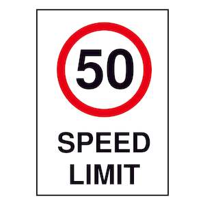 Speed Limit Signs: 50KM Speed Limit