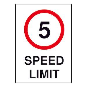 Speed Limit Signs: 5KM Speed Limit