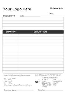 Skip Bin Delivery Book