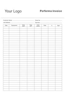Equipment Hire Charge Book