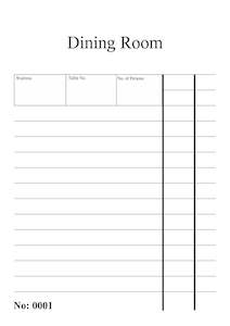 Restaurant Dining Room Book