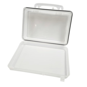 Products: First Aid Box Plastic, Clear, Medium Wall Mount Flap Single Cavity Empty No Stickers Blank - First Aid Kits Online