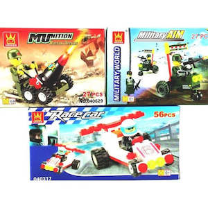Combo Kit #3 - Speed Car & Military Combat Building Blocks Kit