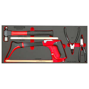 Powerbuilt Tool Boxes Tools: Powerbuilt 22pc Hacksaw, Hammer and Circlip Plier Tray