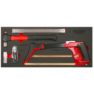 Powerbuilt Tool Boxes Tools: Powerbuilt 13pc Hacksaw, Hammer, Ruler and Knife Tray