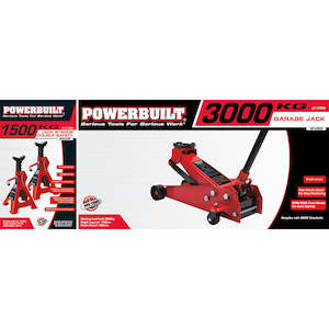 Powerbuilt 3000kg Garage Jack & 1500kg Jack Stands Combo