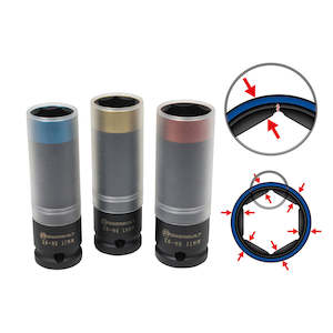 Powerbuilt Tool Sets: Powerbuilt 1/2" Dr 3pc Metric Deep Impact Wheel Nut Socket Set