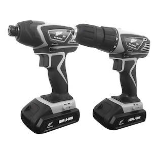 All Blacks 2pc 18V Lithium-Ion Cordless Drill & Impact Driver Kit