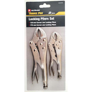 Hand Tools General Online Tools Nz: Trades Pro 2pc Pack 130mm/5-1/4 & 175mm/7 Curved Jaw Locking Plier Set