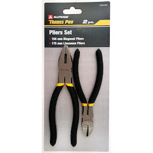 Trades Pro 2pc Pack 150mm/6 Diagonal & 175mm/7 Linesman Pliers