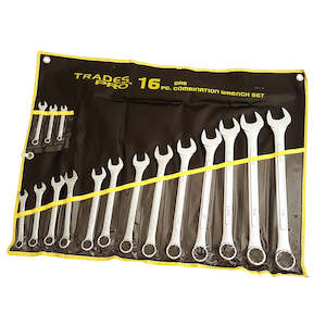 Hand Tools General Online Tools Nz: Trades Pro 16pc Imperial Ring and Open End Spanner Set