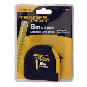Tape Measures: Trades Pro 8M x 25mm Metric Steel Tape Measure