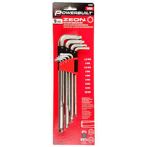 Powerbuilt 9pc Imperial Ball End Hex & Zeon Hex Key Wrench Set