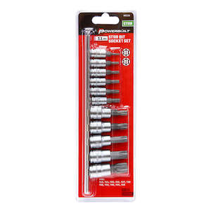 Socket Sets: 1/4" Dr 3/8" Dr 11pc Star / Torx Bit Socket Set