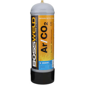 Bossweld 2.2 Lt Argon/Co2 Disposable Gas Bottle