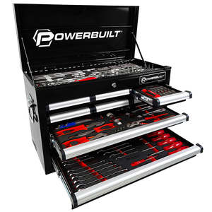 Powerbuilt Tools: Powerbuilt 189pc Black Tool Chest & Assorted Tools