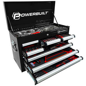 Powerbuilt Tools: Powerbuilt 219pc Black Apprentice Tool Chest & Assorted Tools
