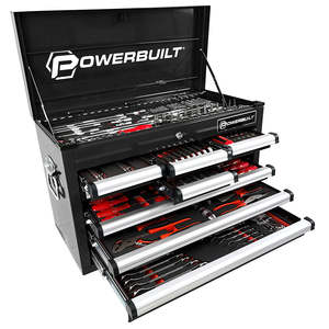 Powerbuilt 248pc Black Complete Tool Chest & Assorted Tools
