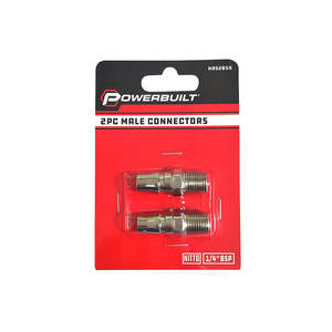 Powerbuilt 2pc Male Connectors NITTO 1/4BSP