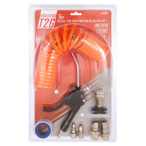 Air Accessories: Tools-2-Go 5M Recoil Air Hose And Air Blow Gun Set