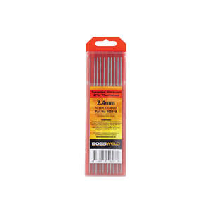 Welding Electrodes: Bossweld Electrode Tungsten 2% Thoriated - 3.2mm x 178mm 10pk