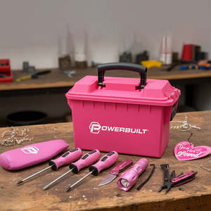 Outdoors: Powerbuilt Girl Boss 9pc Pink Tool Gift Set