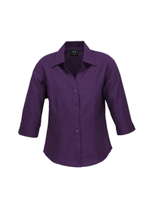 Oasis Womens Plain 3/4 Sleeve Blouse by Biz Collection