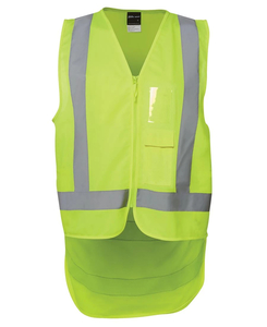 Hi Vis Zip Drop Tail H Pattern (D+N) Vest by JB’s