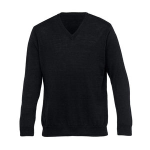 Merino Mens Detailed Vee Pullover by Eco Gear