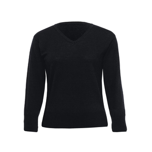Merino Womens Detailed Vee Pullover by Eco Gear