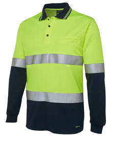 Products: Hi Vis (D+N) Traditional Long Sleeve Polo by JB’s
