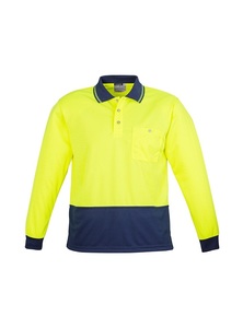 Hi Vis Basic Spliced Long Sleeve Polo by Syzmik