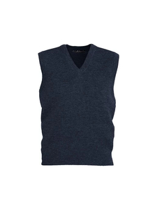 Woolmix Mens “V” Neck Vest by Biz Collection