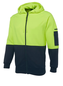 Products: Hi Vis Full Zip Fleecy Hoodie by JB’s