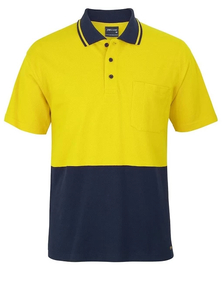 Hi Vis Cotton Pique Trad Polo by JB’s