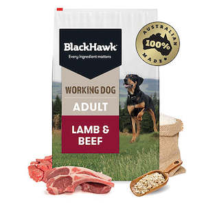 Working Dog: Black Hawk Working Dog Lamb & Beef 20kg