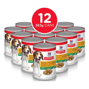 Onsale: Hill's Science Diet Puppy Savory Stew with Chicken & Vegetables 363g x 12 Tray