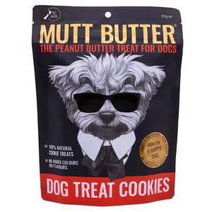 Mutt Butter Dog Treats Peanut Butter Cookies 250g
