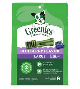 Greenies Dental Chews Blueberry For Large Dogs 8 Pack