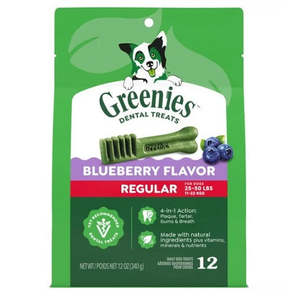 Greenies Dental Chews Blueberry For Regular Dogs 12 Pack