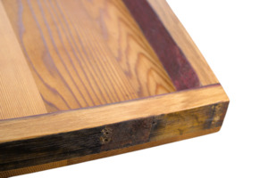 Products: Medium Charcuterie Board or platter made from Oak Wine Barrels and Cedar Woodnbits
