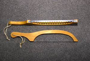 Products: Garapa Bow Bread Knife Woodnbits