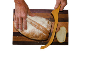 Products: Garapa Bow Bread Knife Woodnbits
